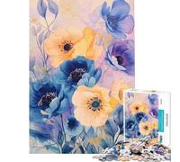 Puzzle de 1000 pièces pour Adolescents Motif Bouquet Floral Aquarelle idéal pour Un Anniversaire ou Noël Un Jeu Impossible à réaliser à partir de 14 Ans (50x75cm)