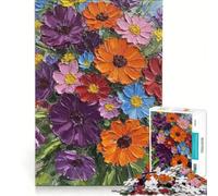 Puzzle de 1000 pièces pour Adolescents Motif Bouquet Floral éclatant décoration Murale pour Noël ou Un Anniversaire 38x26cm
