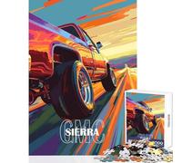 Puzzle de 1000 pièces pour Adolescents Motif Camion GMC Sierra décoration Murale pour Un échange de Cadeaux Jeu Impossible à Rater renforce Les Liens Entre Les Couples Dimensions 50x75cm