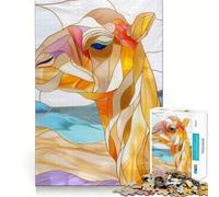 Puzzle de 1000 pièces pour Adolescents,Motif Chameau doré,Jeu de Concentration mentale,Jeu de lenteur Amusant,Cadeau d'anniversaire idéal (38x52cm)