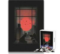 Puzzle de 1000 pièces pour Adolescents, Motif Chat Japonais, Doux et apaisant, idéal pour se détendre à l'intérieur Découpe de Haute précision Dimensions:50x75cm