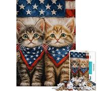 Puzzle de 1000 pièces pour Adolescents Motif Chat Puzzle Animalier pour Adultes Jeu Amusant d'analyse et de logique Cadeau de Noël ou d'anniversaire (Taille 50x75cm)