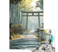 Puzzle de 1000 pièces pour Adolescents Motif Chemin de Jardin Japonais Jouet à Monter soi-même décoration Murale Cadeau Unique pour Anniversaire et Noël (Taille 38x26cm)
