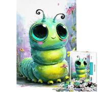 Puzzle de 1000 pièces pour Adolescents Motif Chenille Mignonne Puzzle de Jardin pour Adultes Jeu Relaxant Cadeau Original pour Femmes Cadeau d'anniversaire ou de Noël (Taille 50x75cm)