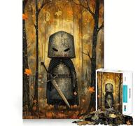 Puzzle de 1000 pièces pour Adolescents,Motif Chevalier à tête de Seau,découpe Nette,Jeu cognitif,Cadeau pour des Moments de Calme et de détente,décoration de Noël (50x75cm)