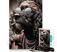 Puzzle de 1000 pièces pour Adolescents,Motif Chien bohème,Bords Nets,Jeu de logique,Moment de détente et de Divertissement,Cadeau Artistique de Noël (38x26cm)