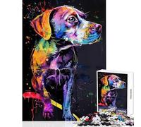 Puzzle de 1000 pièces pour Adolescents Motif Chien Pop Art Décoration intérieure Jouet Cadeau de Noël Secret Jeu éducatif Stimule Le Cerveau Dimensions 50x75cm