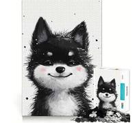 Puzzle de 1000 pièces pour Adolescents,Motif Chiot Joyeux,découpage précis,activité Manuelle,Exercice Mental,Jeu Amusant et Relaxant,activité d'anniversaire (50x75cm)