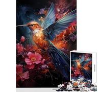 Puzzle de 1000 pièces pour Adolescents Motif Colibri décoration Murale Cadeau d'anniversaire Jeu Relaxant pour développer la motricité Fine et Le Cerveau Dimensions 50x75cm
