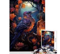 Puzzle de 1000 pièces pour Adolescents Motif Colibri et Fleur à Monter soi-même Un pour s'amuser à la Maison et stimuler sa réflexion Dimensions 50x75cm