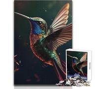 Puzzle de 1000 pièces pour Adolescents, Motif Colibri et Mouche, Jeu Pratique et Anti-Stress, Dimensions : 50x75cm Idéal comme Cadeau pour Femmes