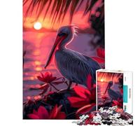Puzzle de 1000 pièces pour Adolescents Motif Coucher de Soleil sur Pelican Rock Jeu Pratique et intellectuel Cadeau d'anniversaire pour Femmes (Taille 38x26cm)