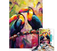 Puzzle de 1000 pièces pour Adolescents Motif Couple de Toucans idéal pour Un Anniversaire ou Noël Jeu éducatif Difficile (38x26cm) à partir de 14 Ans