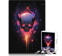Puzzle de 1000 pièces pour Adolescents, Motif crâne enflammé, Casse-tête, Jeu Familial, décoration intérieure, idée Cadeau, Dimensions:50x75cm