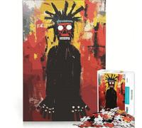 Puzzle de 1000 pièces pour Adolescents Motif crâne et Esprit Style Basquiat décoration Murale Passe-Temps idéal Pendant Les Vacances à la Maison renforce Les Liens Amoureux 38x52cm