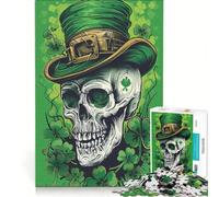 Puzzle de 1000 pièces pour Adolescents Motif crâne Saint-Patrick Jeu de Construction amélioration de la mémoire Collection d'artistes Beaux-Arts 38x52cm