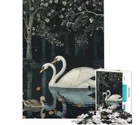 Puzzle de 1000 pièces pour Adolescents Motif Cygne Abstrait idéal pour Un Anniversaire ou Noël Jeu éducatif Amusant et Humoristique pour Les 14 Ans et Plus Dimensions 50x75cm