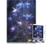 Puzzle de 1000 pièces pour Adolescents, Motif de Fleurs Violettes mélancoliques, apaisant et Relaxant, Assemblage précis, Dimensions:50x75cm