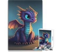 Puzzle de 1000 pièces pour Adolescents, Motif Dinosaure Mignon, Jeu intellectuel idéal pour se divertir à la Maison ou comme Cadeau de Noël Secret Dimensions : 38x26cm
