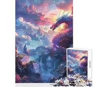 Puzzle de 1000 pièces pour Adolescents Motif Dragon Abstrait Fantastique décoration intérieure Jouet Cadeau de Noël Secret Casse-tête Collection d'artistes Beaux-Arts Format 50x75cm