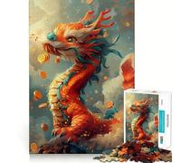 Puzzle de 1000 pièces pour Adolescents,Motif Dragon Chinois,Assemblage précis,Jeu Amusant et Stimulant,décoration Murale de Noël (38x52cm)