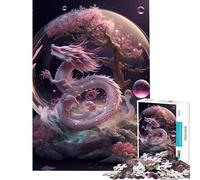 Puzzle de 1000 pièces pour Adolescents Motif Dragon Chinois en Cristal défi éducatif Jeu d'analyse et de logique décoration Murale pour Les 14 Ans et Plus (50x75cm)