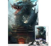 Puzzle de 1000 pièces pour Adolescents Motif Dragon de Festival Japonais décoration Murale Cadeau pour Femmes et Hommes Jeu Relaxant et décompressant Dimensions 50x75cm