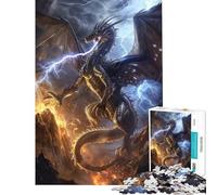 Puzzle de 1000 pièces pour Adolescents Motif Dragon orageux idéal pour Un Anniversaire ou Noël Jeu Impossible à Commencer par 14 Ans (38x52cm) Jeu de Puzzle Amusant en Famille