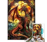 Puzzle de 1000 pièces pour Adolescents Motif Dragon Serein teinté Jeu Familial Stimulant à Assembler (Taille 50x75cm)