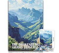 Puzzle de 1000 pièces pour Adolescents, Motif Drakensberg, Grande Traversée d'Afrique du Sud, Jeu éducatif Familial, défi Difficile, Cadeau Amusant, Dimensions 38x52cm