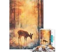 Puzzle de 1000 pièces pour Adolescents Motif Faon dans la forêt idéal pour Un Anniversaire ou Noël Jeu Impossible à Commencer par 14 Ans (38x26cm)
