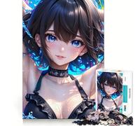 Puzzle de 1000 pièces pour Adolescents,Motif Fille d'anime en Maillot de Bain,Jeu Stimulant Le Cerveau,emboîtement précis,sans espaces,activité relaxante en Groupe à l'intérieur (38x26cm)