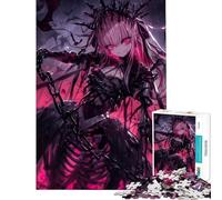 Puzzle de 1000 pièces pour Adolescents Motif Fille Gothique Rose Anime Difficile et Stimulant activité familiale Jouet de décoration pour la Maison à partir de 14 Ans (38x52cm)