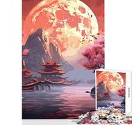 Puzzle de 1000 pièces pour Adolescents Motif Fleurs de Cerisier Art Japonais décoration Murale Cadeau d'anniversaire Jeu éducatif et Amusant à la Maison Dimensions 38x26cm