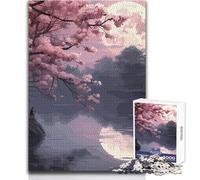 Puzzle de 1000 pièces pour Adolescents - Motif Fleurs de Cerisier - Art Japonais - Jeu éducatif - Découpe de précision - Anti-Stress - Dimensions:38x52cm