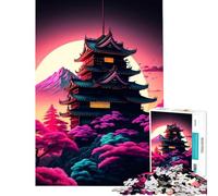 Puzzle de 1000 pièces pour Adolescents Motif Fleurs de Cerisier Jeu Magique et Impossible du Japon Jouet éducatif pour se détendre (Taille 75x50cm)