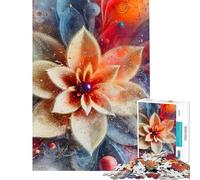 Puzzle de 1000 pièces pour Adolescents Motif Floral Abstrait coloré Jeux de détente décoration Parfaite activités Amusantes à la Maison (Taille 38x52cm)