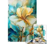 Puzzle de 1000 pièces pour Adolescents Motif Floral Abstrait Jeu Vintage Amusant et Stimulant Cadeau d'anniversaire pour Toute la Famille (Taille 75x50cm)
