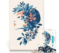 Puzzle de 1000 pièces pour Adolescents,Motif Floral,Femme,Art Abstrait Minimaliste,découpe Fine,Jeu de réflexion,Cadeau,détente et Divertissement pour Un Anniversaire (50x75cm)