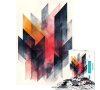 Puzzle de 1000 pièces pour Adolescents Motif géométrique Abstrait idéal pour Un Anniversaire ou Noël Jouet éducatif Anti-Stress à partir de 14 Ans (38x26cm)