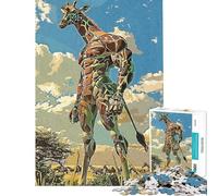 Puzzle de 1000 pièces pour Adolescents Motif Girafe Découpe de précision Idéal pour Partager Un Moment Complice Entre Parents et Enfants Cadeau de Noël ou d'anniversaire (Dimensions : 38x26cm)