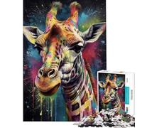 Puzzle de 1000 pièces pour Adolescents Motif Girafe défi éducatif Passe-Temps idéal pour Les Vacances à la Maison décoration Jouet pour Les 14 Ans et Plus (38x26cm)