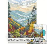 Puzzle de 1000 pièces pour Adolescents, Motif Great Smoky Mountains, Jouet à Monter soi-même, améliore la mémoire, Collection d'artistes, Beaux-Arts 50x75cm