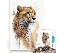 Puzzle de 1000 pièces pour Adolescents,Motif guépard aux découpes Fines,Jeu de Concentration, pour se détendre et Passer Un Moment agréable,Cadeau de Noël ou de Loisirs (50x75cm)