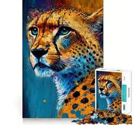 Puzzle de 1000 pièces pour Adolescents,Motif guépard,découpe Fine,Jeu de Concentration, pour se détendre et Passer Un Moment agréable,Cadeau de Noël ou de Loisirs (38x52cm)
