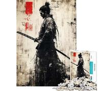 Puzzle de 1000 pièces pour Adolescents Motif Guerrier Sun Tzu Graffiti Jeu de réflexion Stimulant pour Femmes (38x26cm)