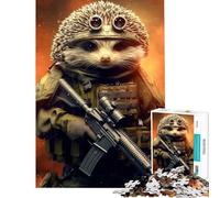 Puzzle de 1000 pièces pour Adolescents Motif hérisson Soldat idéal pour Un Anniversaire ou Noël Jeu éducatif et Amusant pour Toute la Famille à partir de 14 Ans 50x75cm