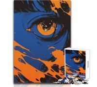 Puzzle de 1000 pièces pour Adolescents, Motif œil d'anime Abstrait, Jeu éducatif, découpe de précision, pour Un Père Noël Secret, Dimensions : 38x26cm