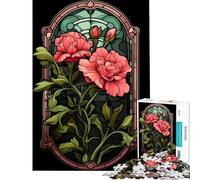 Puzzle de 1000 pièces pour Adolescents Motif œillet vitrail Activités ludiques à la Maison Jeu éducatif et Stimulant 50x75cm Niveau de difficulté : 14 Ans et Plus