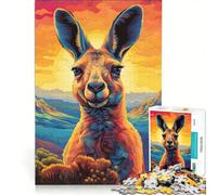 Puzzle de 1000 pièces pour Adolescents Motif Kangourou kaléidoscope Jeux de société pour s'amuser en Famille Collection d'artistes Beaux-Arts 50x75cm